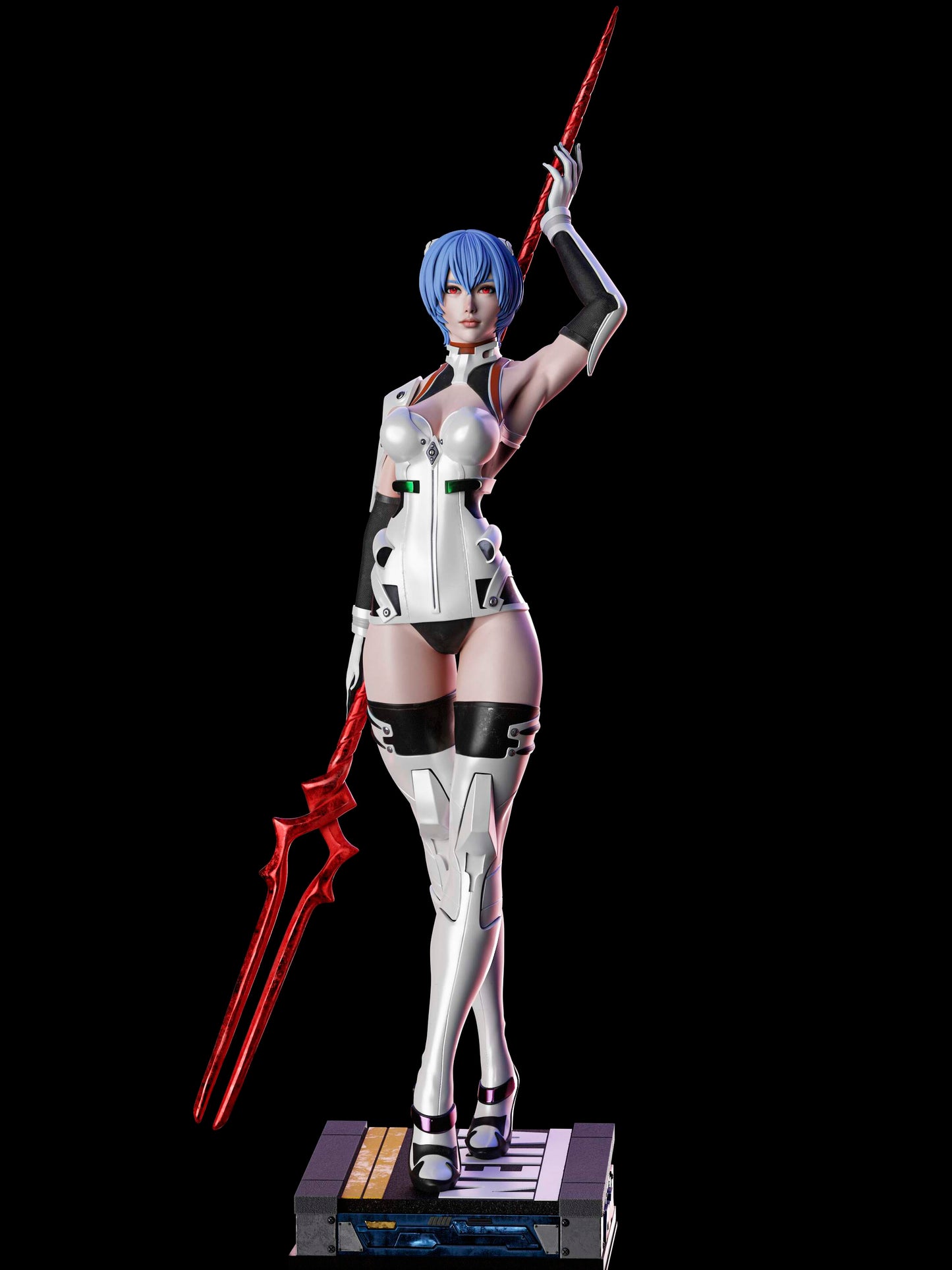 Rei Ayanami Sculpture (75mm to 500mm) - Unassembled/Unpainted/3D Print