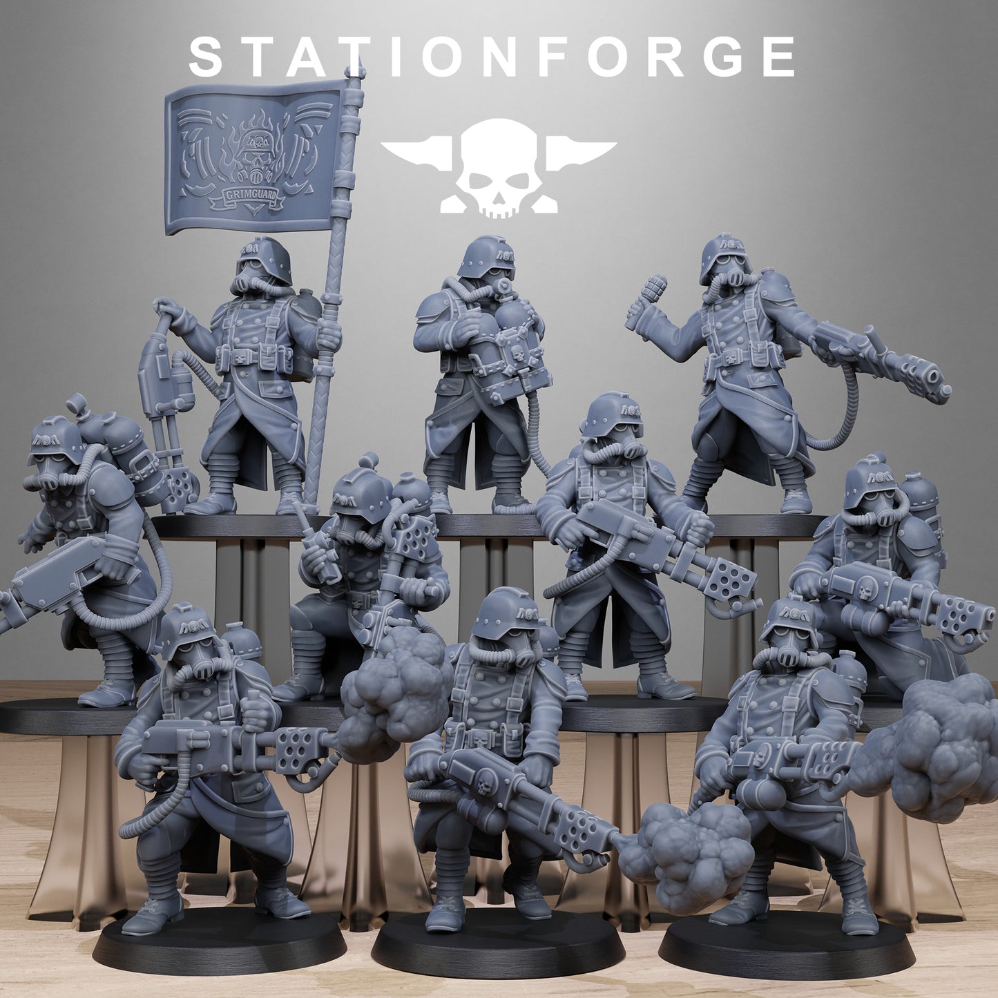 GrimGuard Flamers (x10) - TTRPG - Wargaming - Grimdark