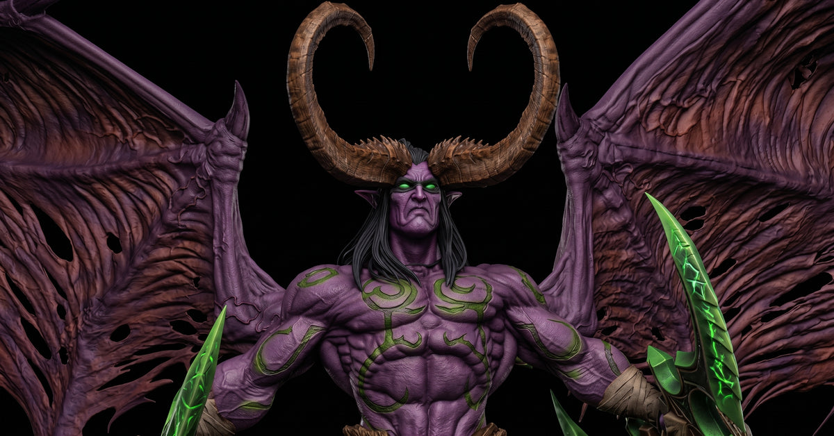 Illidan Stormrage Sculpture (75mm to 500mm) - Unassembled/Unpainted/3D Print