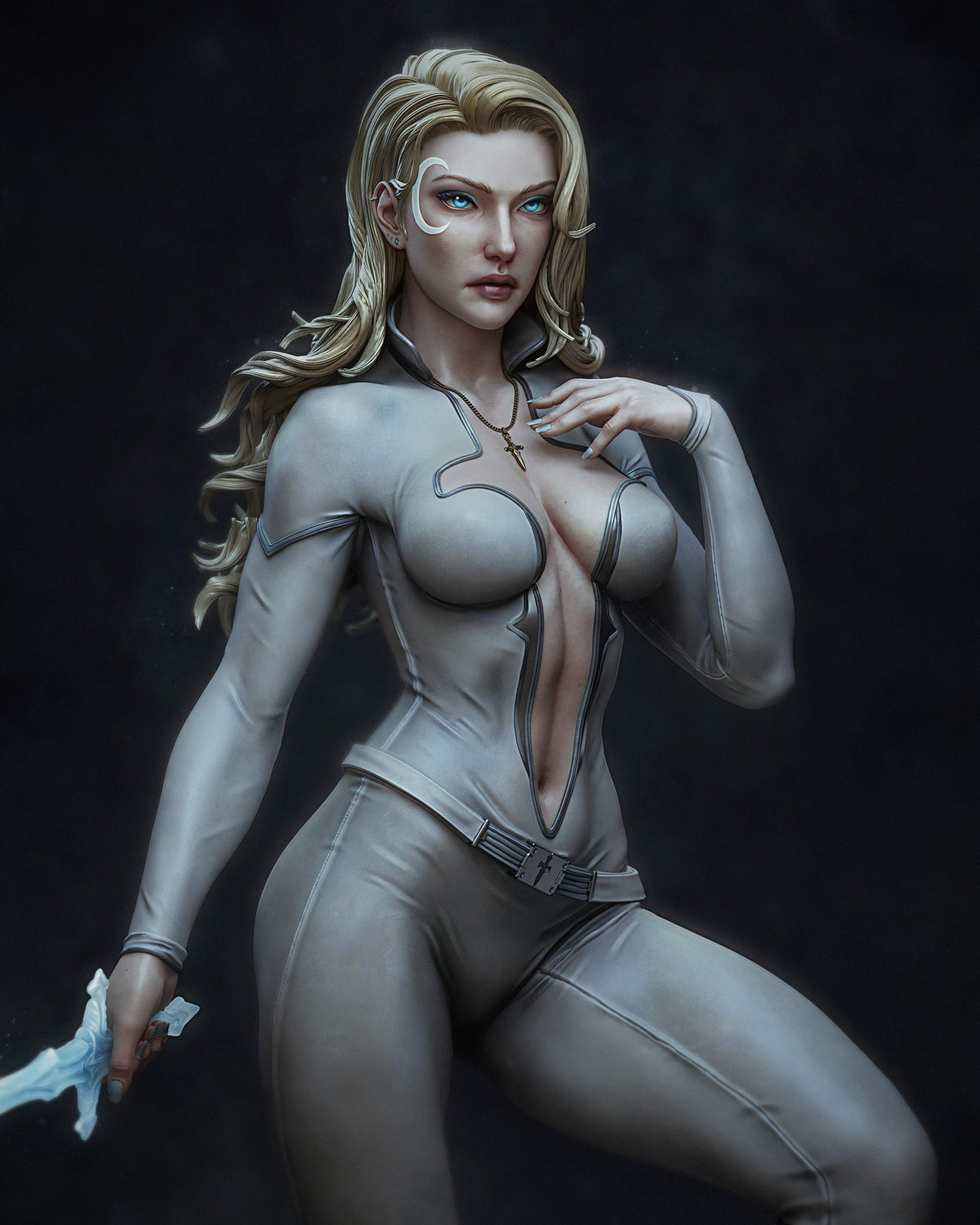 Cloak and Dagger Sculpture (75mm to 500mm) - Unassembled/Unpainted/3D Print