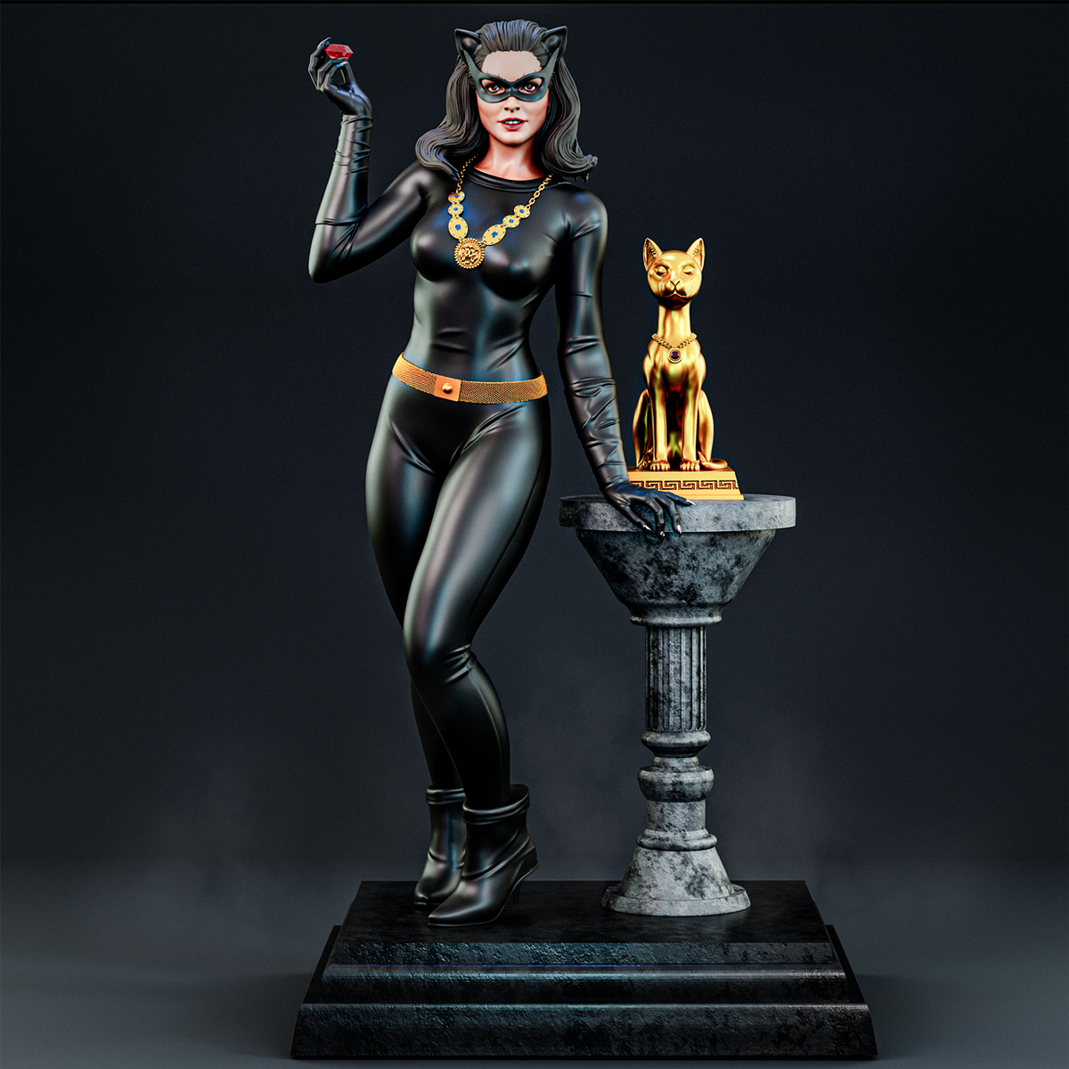 Julie Newmar Catwoman (75mm to 500mm) - Unassembled/Unpainted/3D Print