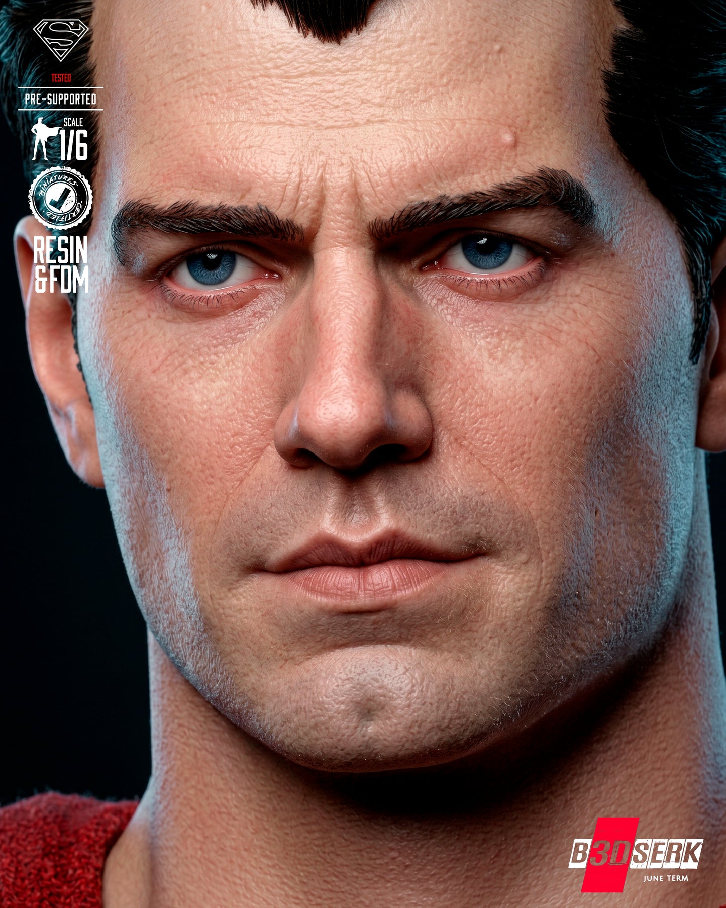Superman Sculpture (75mm to 500mm) - Unassembled/Unpainted/3D Print