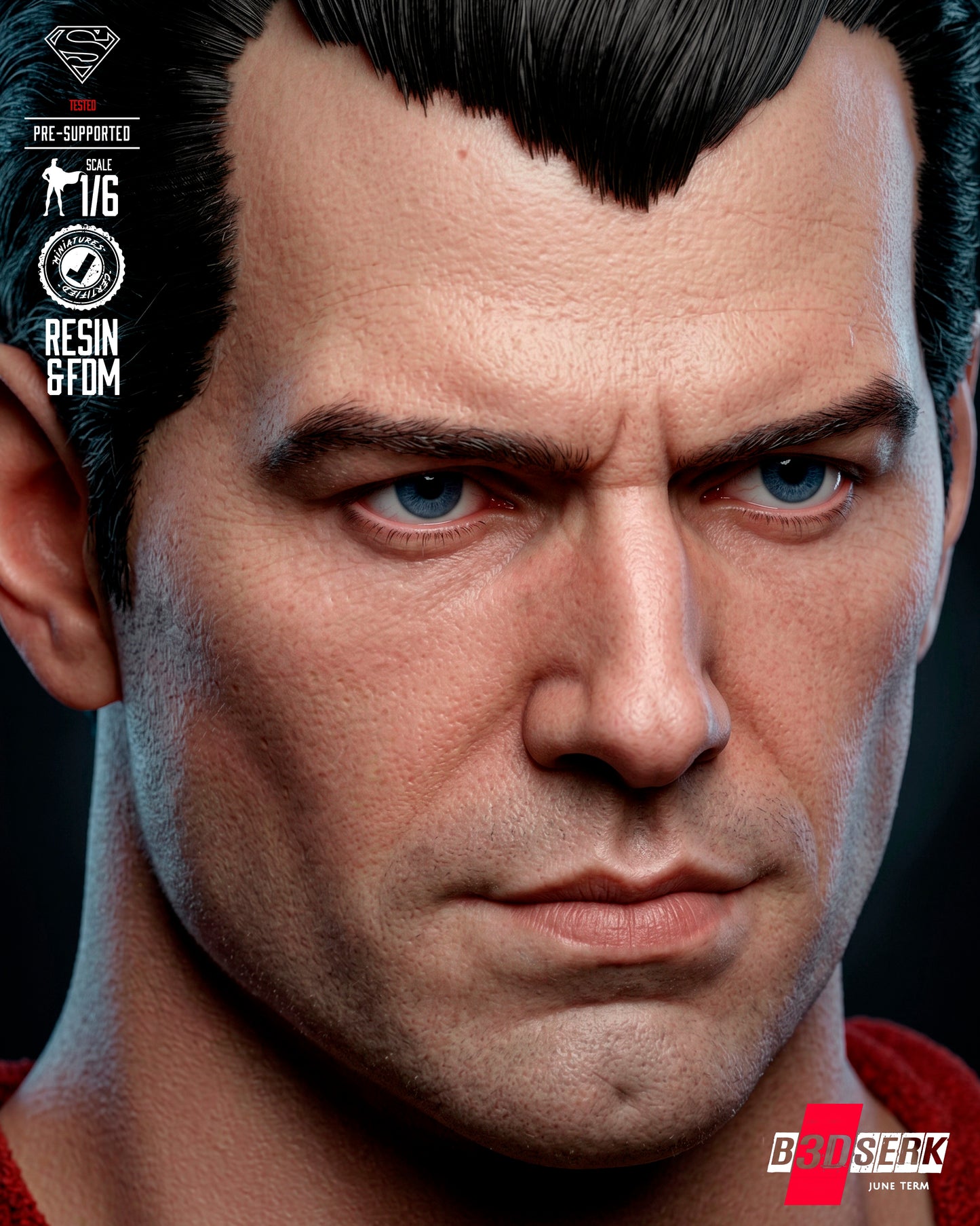 Superman Sculpture (75mm to 500mm) - Unassembled/Unpainted/3D Print