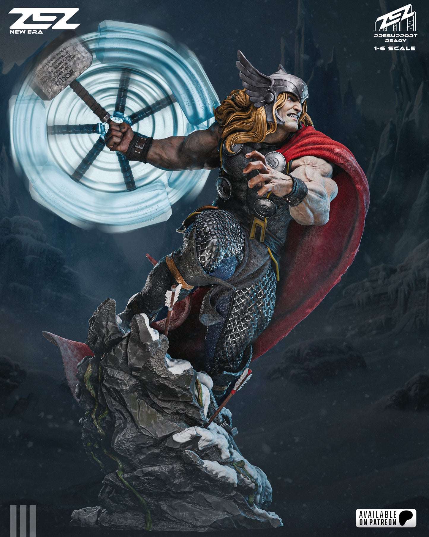 Thor Sculpture (75mm to 500mm) - Unassembled/Unpainted/3D Print