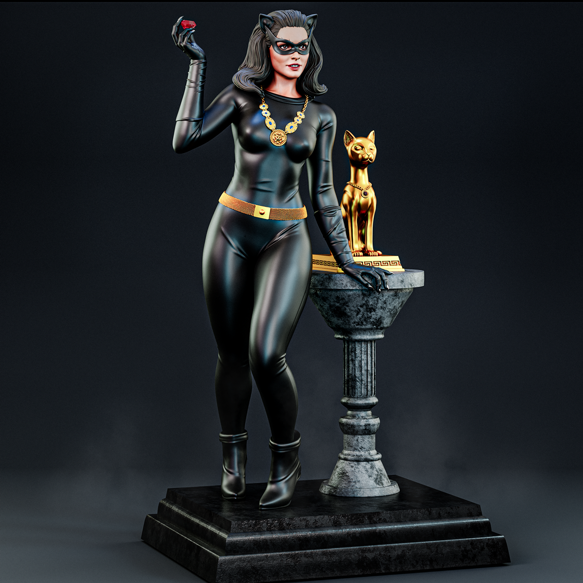 Julie Newmar Catwoman (75mm to 500mm) - Unassembled/Unpainted/3D Print