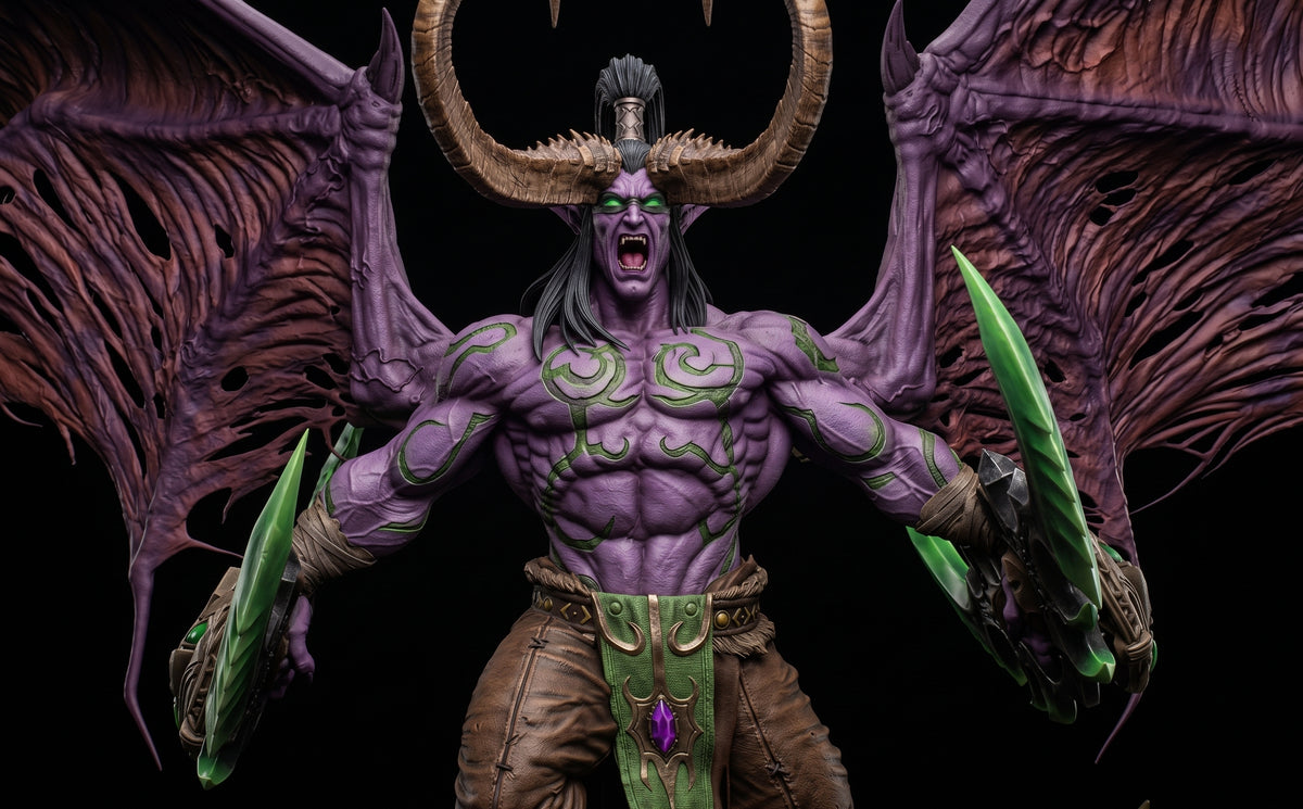 Illidan Stormrage Sculpture (75mm to 500mm) - Unassembled/Unpainted/3D Print