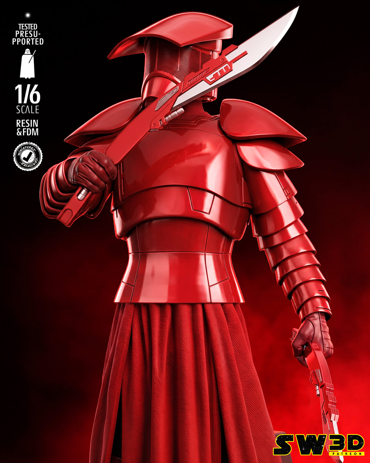 Praetorian Guard Sculpture (75mm to 500mm) - Unassembled/Unpainted/3D Print