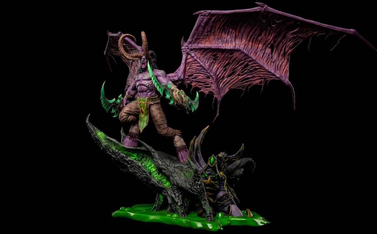 Illidan Stormrage Sculpture (75mm to 500mm) - Unassembled/Unpainted/3D Print