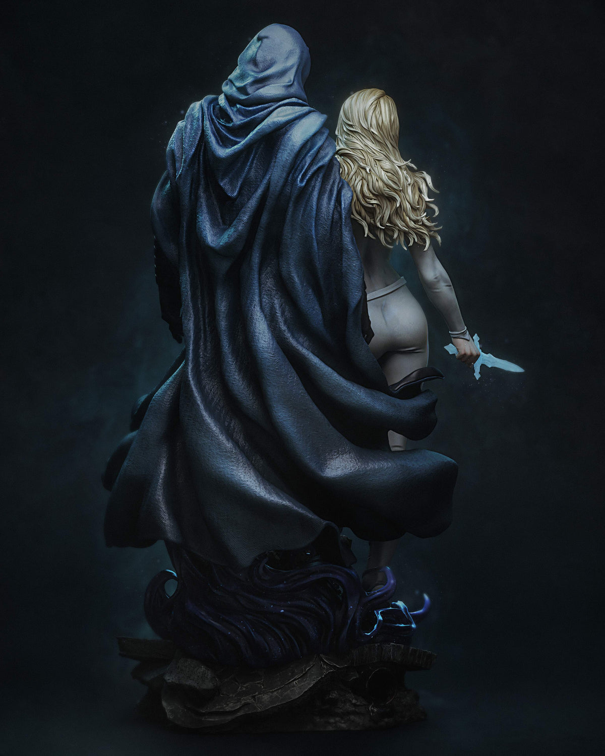 Cloak and Dagger Sculpture (75mm to 500mm) - Unassembled/Unpainted/3D Print