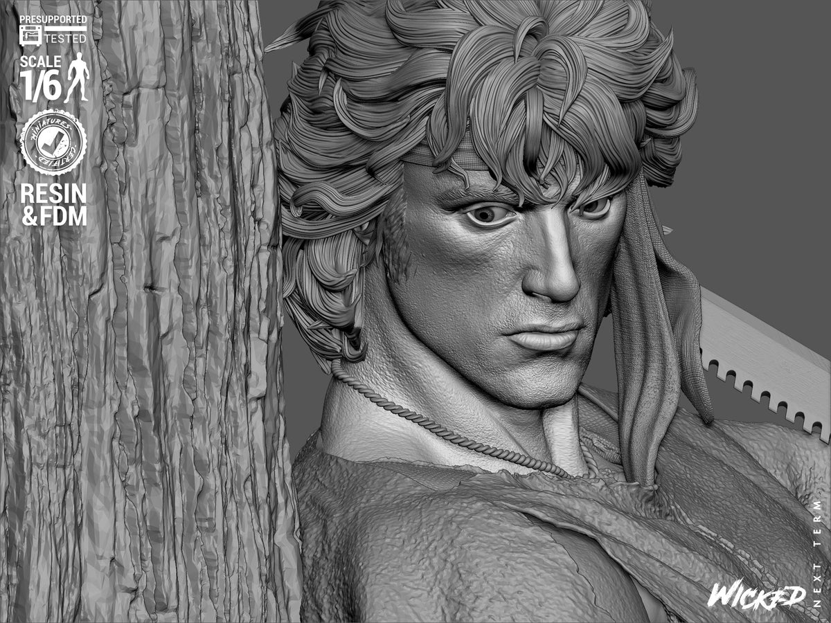 First Blood Diorama (75mm to 500mm) - Unassembled/Unpainted/3D Print