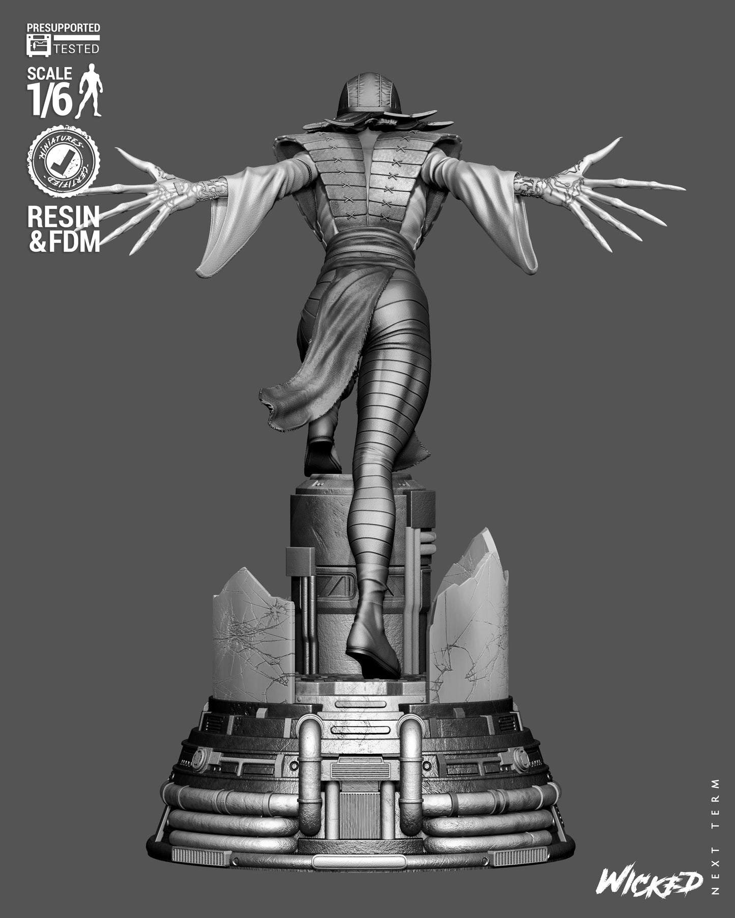 Lady Deathstrike Sculpture(75mm to 500mm) - Unassembled/Unpainted/3D Print