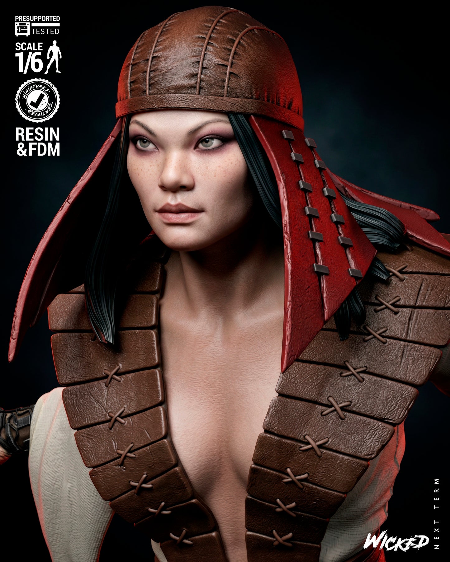 Lady Deathstrike Sculpture(75mm to 500mm) - Unassembled/Unpainted/3D Print