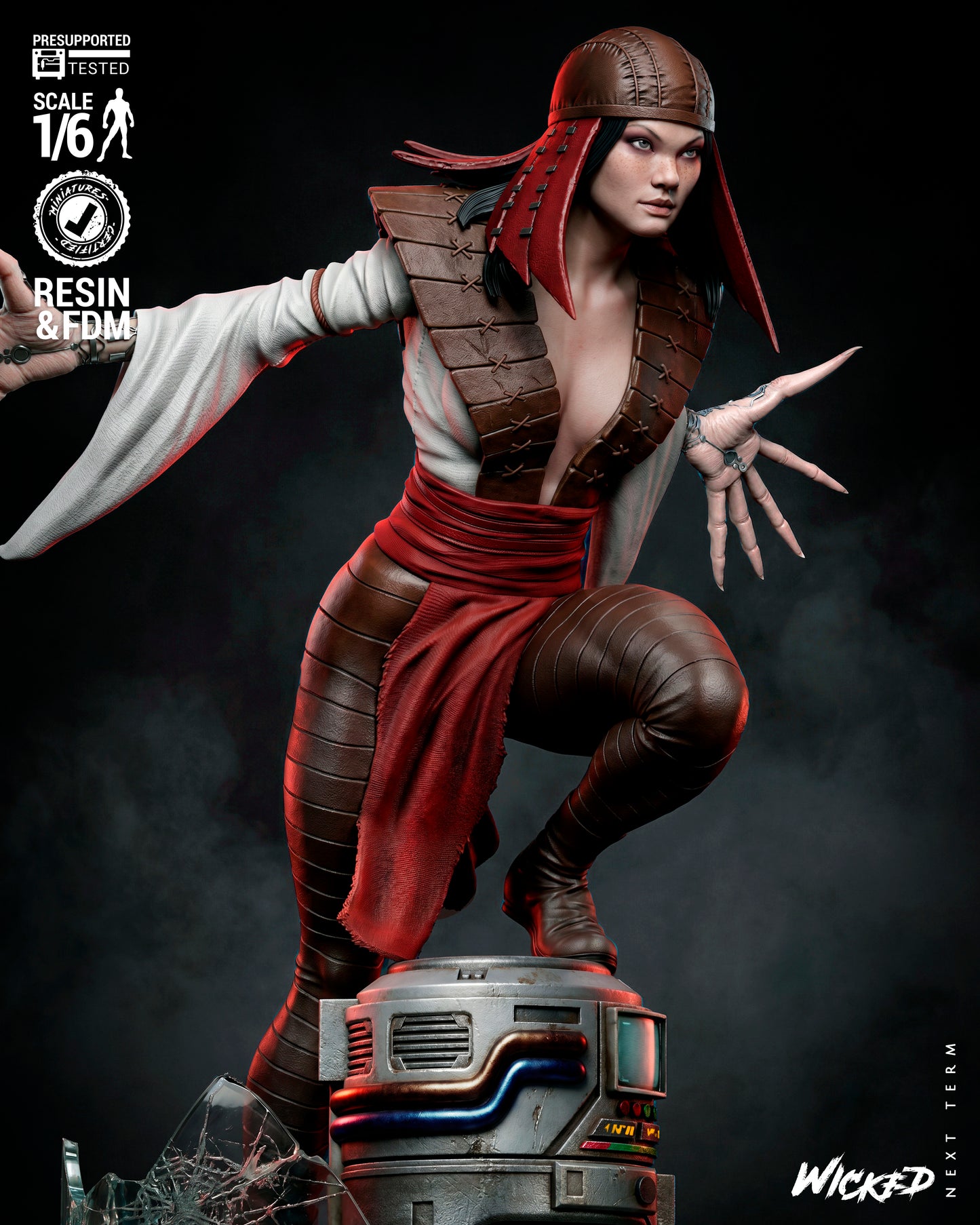 Lady Deathstrike Sculpture(75mm to 500mm) - Unassembled/Unpainted/3D Print