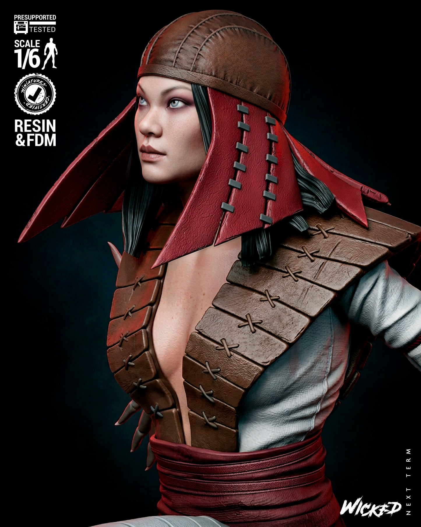 Lady Deathstrike Sculpture(75mm to 500mm) - Unassembled/Unpainted/3D Print