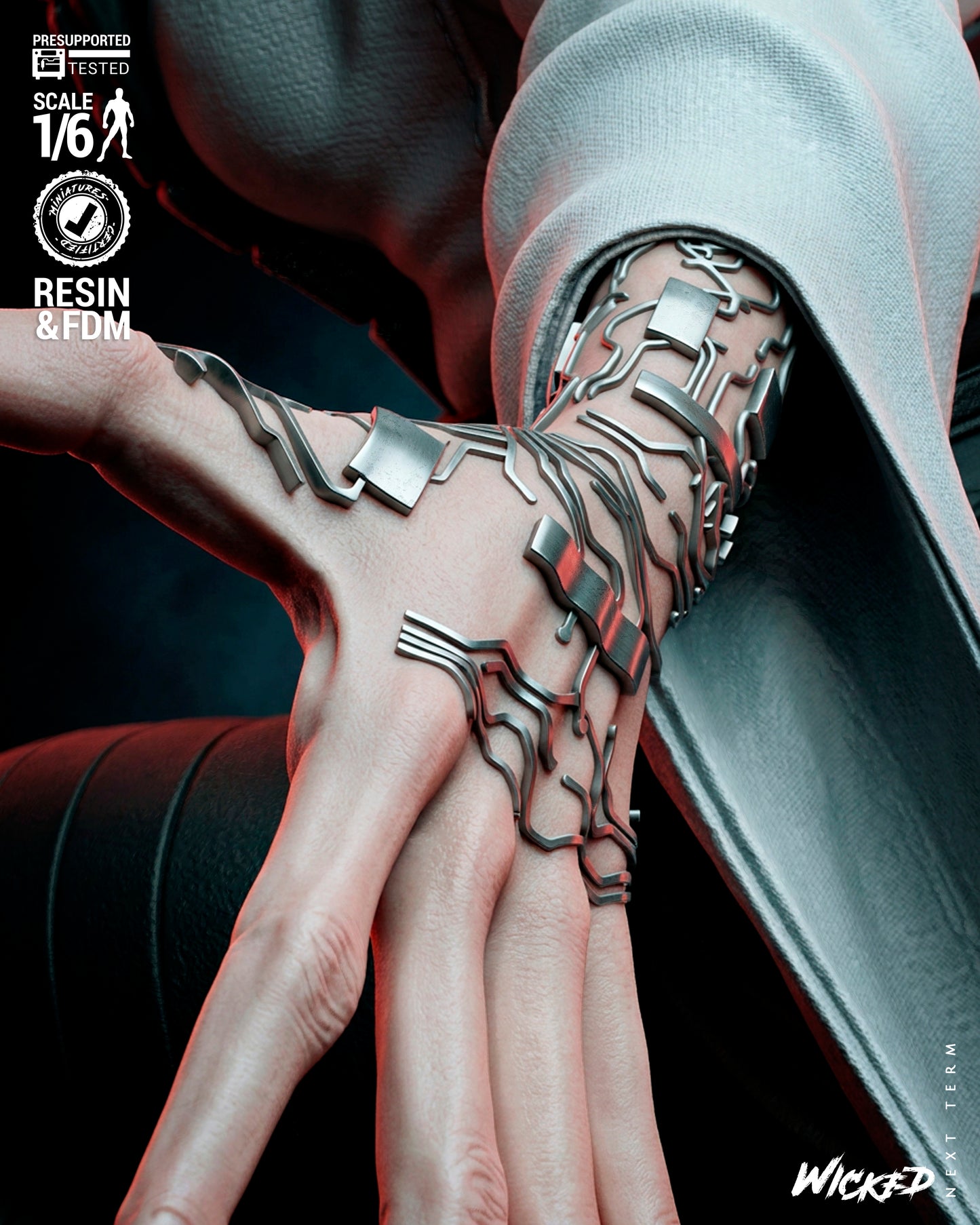 Lady Deathstrike Sculpture(75mm to 500mm) - Unassembled/Unpainted/3D Print