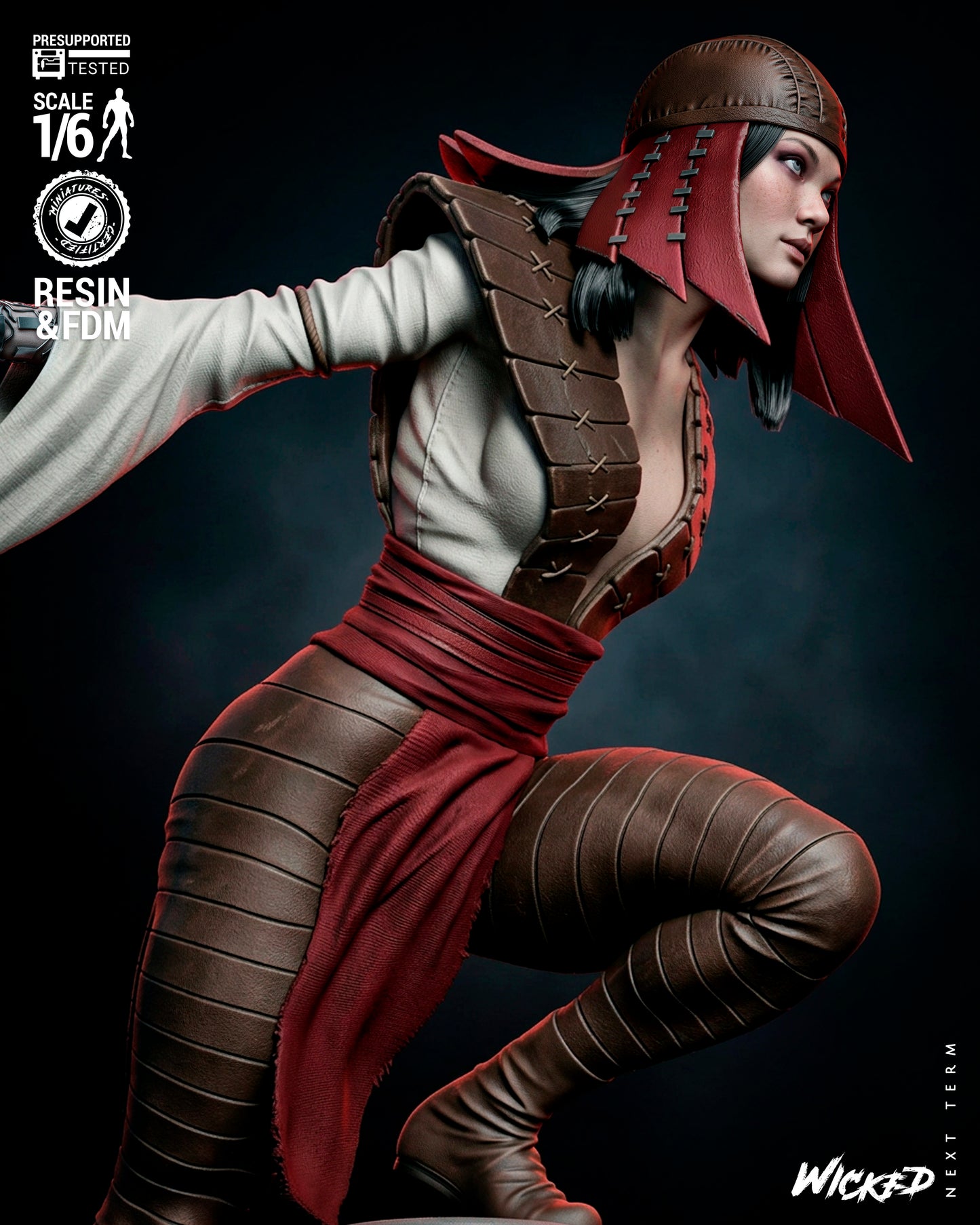 Lady Deathstrike Sculpture(75mm to 500mm) - Unassembled/Unpainted/3D Print