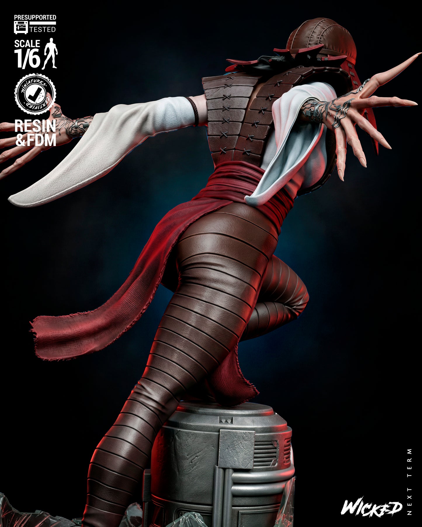 Lady Deathstrike Sculpture(75mm to 500mm) - Unassembled/Unpainted/3D Print