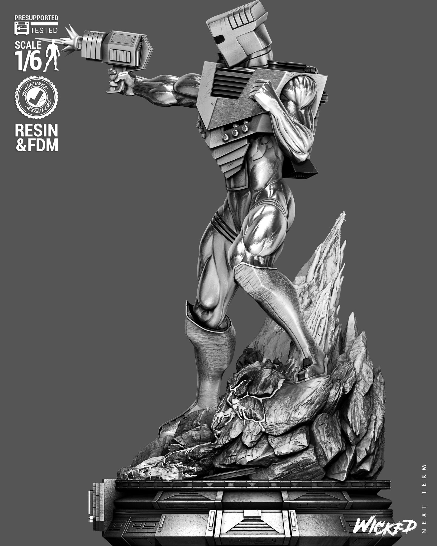 ROM Spaceknight Sculpture (75mm to 500mm) - Unassembled/Unpainted/3D Print