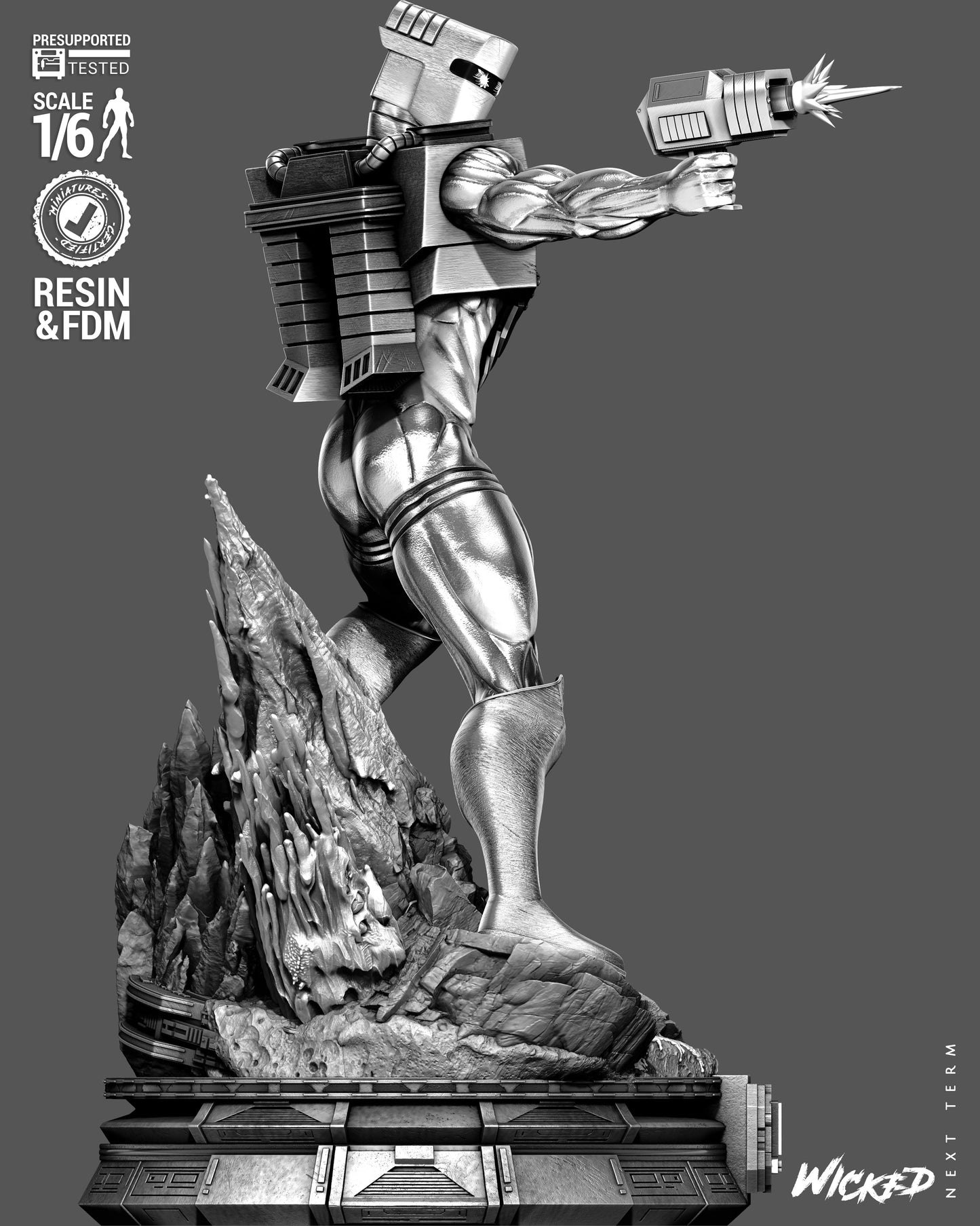ROM Spaceknight Sculpture (75mm to 500mm) - Unassembled/Unpainted/3D Print