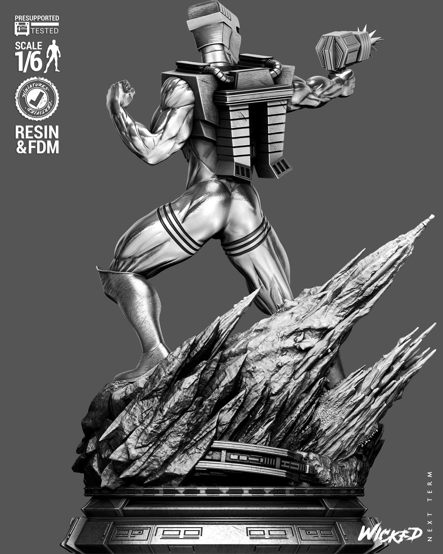 ROM Spaceknight Sculpture (75mm to 500mm) - Unassembled/Unpainted/3D Print