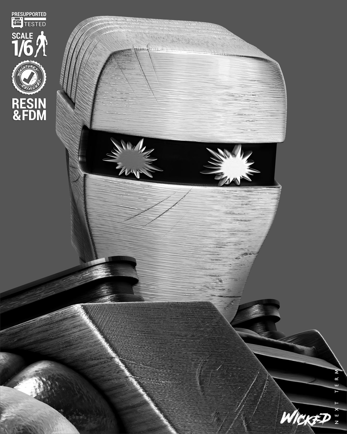 ROM Spaceknight Sculpture (75mm to 500mm) - Unassembled/Unpainted/3D Print