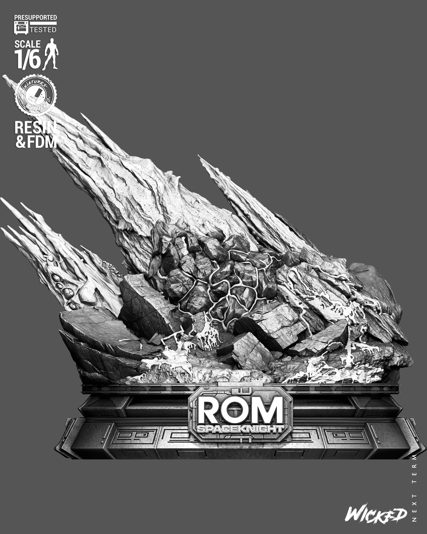 ROM Spaceknight Sculpture (75mm to 500mm) - Unassembled/Unpainted/3D Print