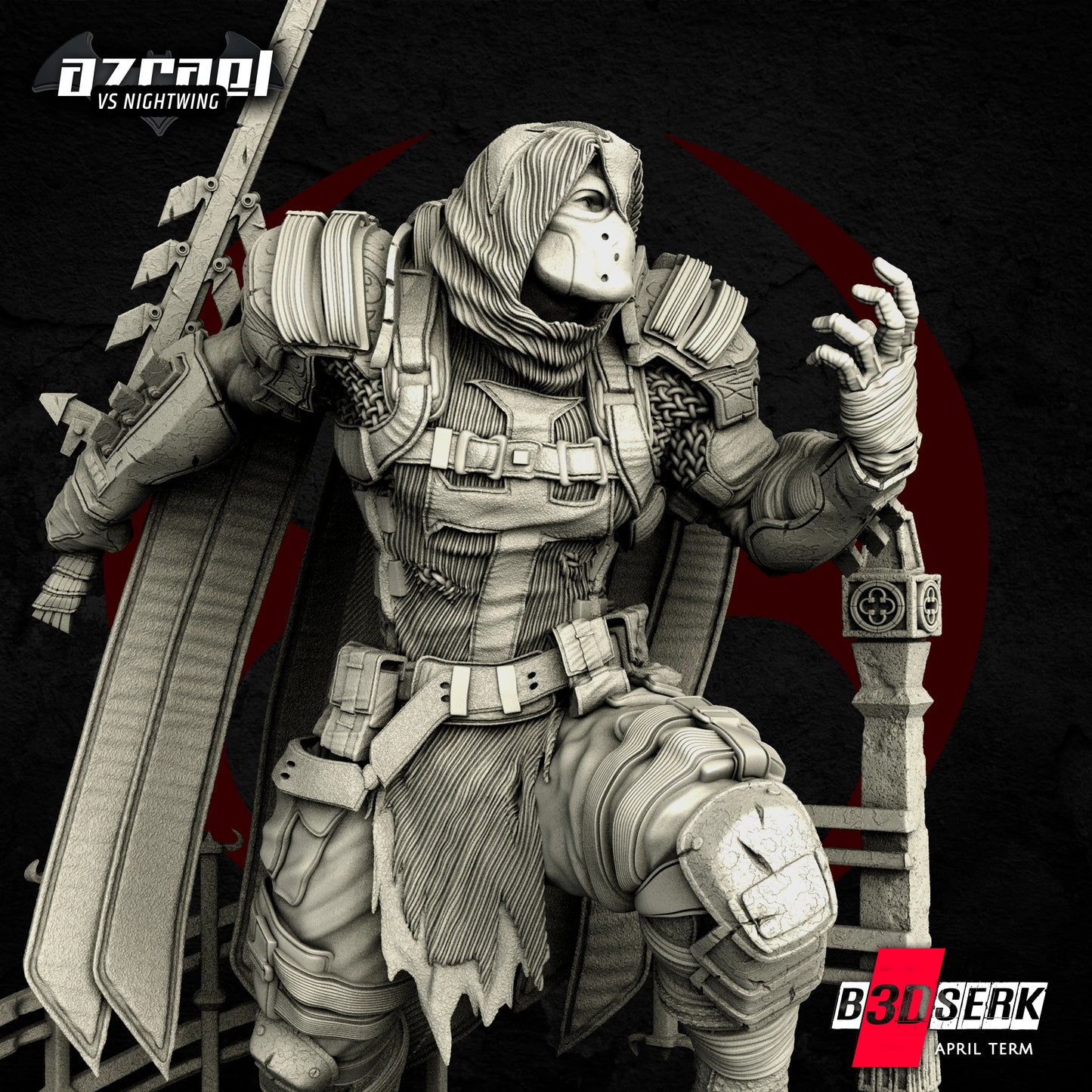 Azrael Sculpt - DC Universe - by B3Dserk Studion - Tabletop RPG Miniature - Roleplaying 3D Printed Fantasy Mini