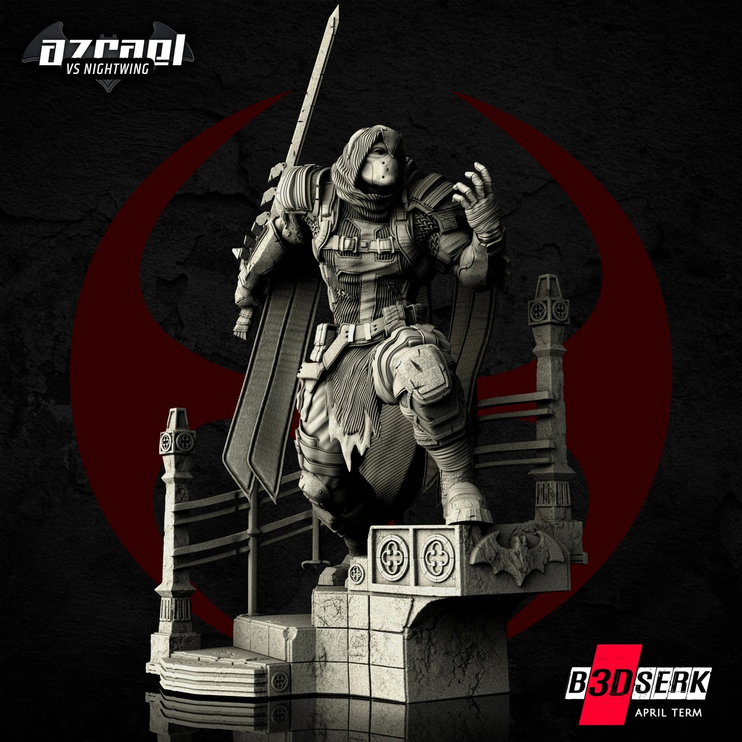 Azrael Sculpt - DC Universe - by B3Dserk Studion - Tabletop RPG Miniature - Roleplaying 3D Printed Fantasy Mini