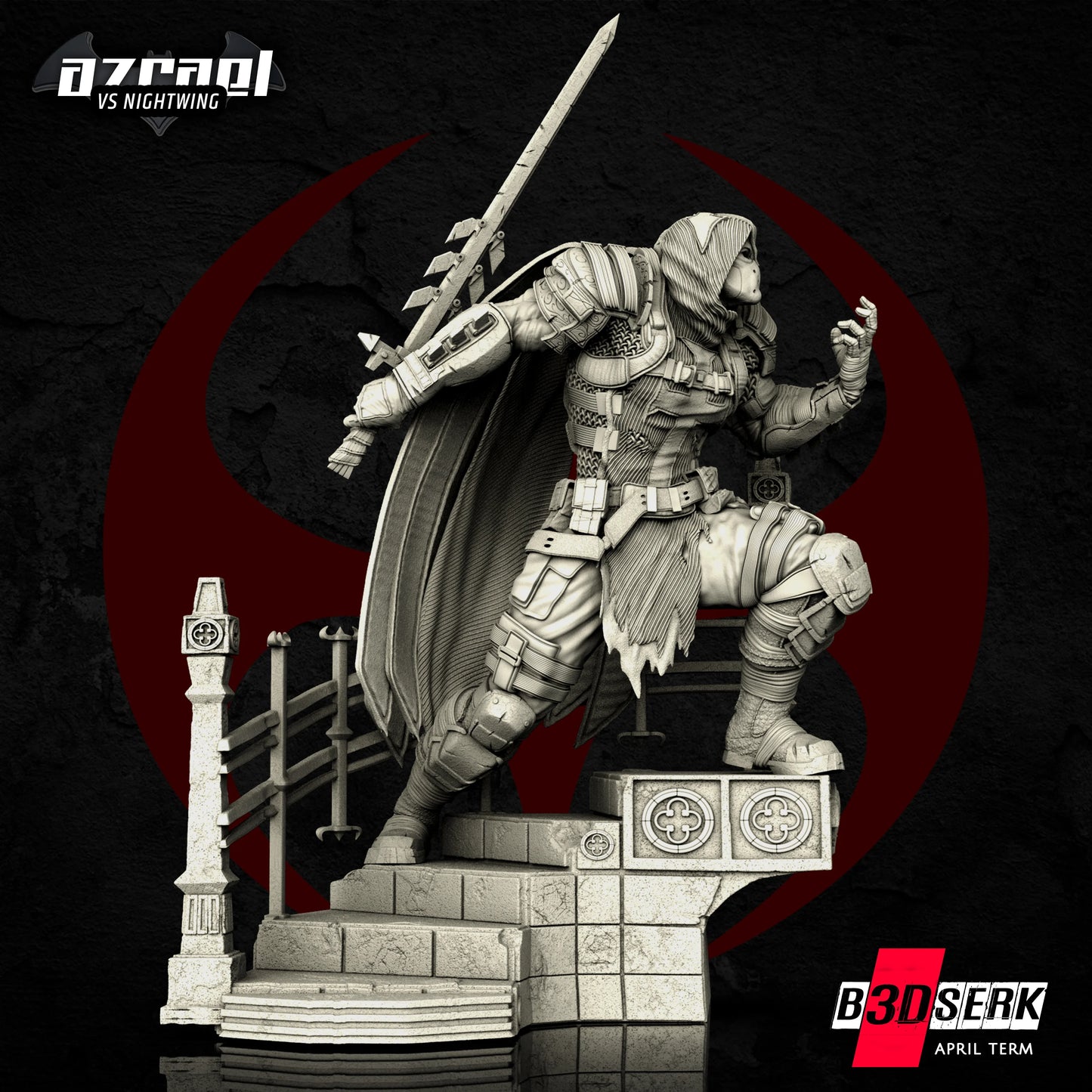 Azrael Sculpt - DC Universe - by B3Dserk Studion - Tabletop RPG Miniature - Roleplaying 3D Printed Fantasy Mini