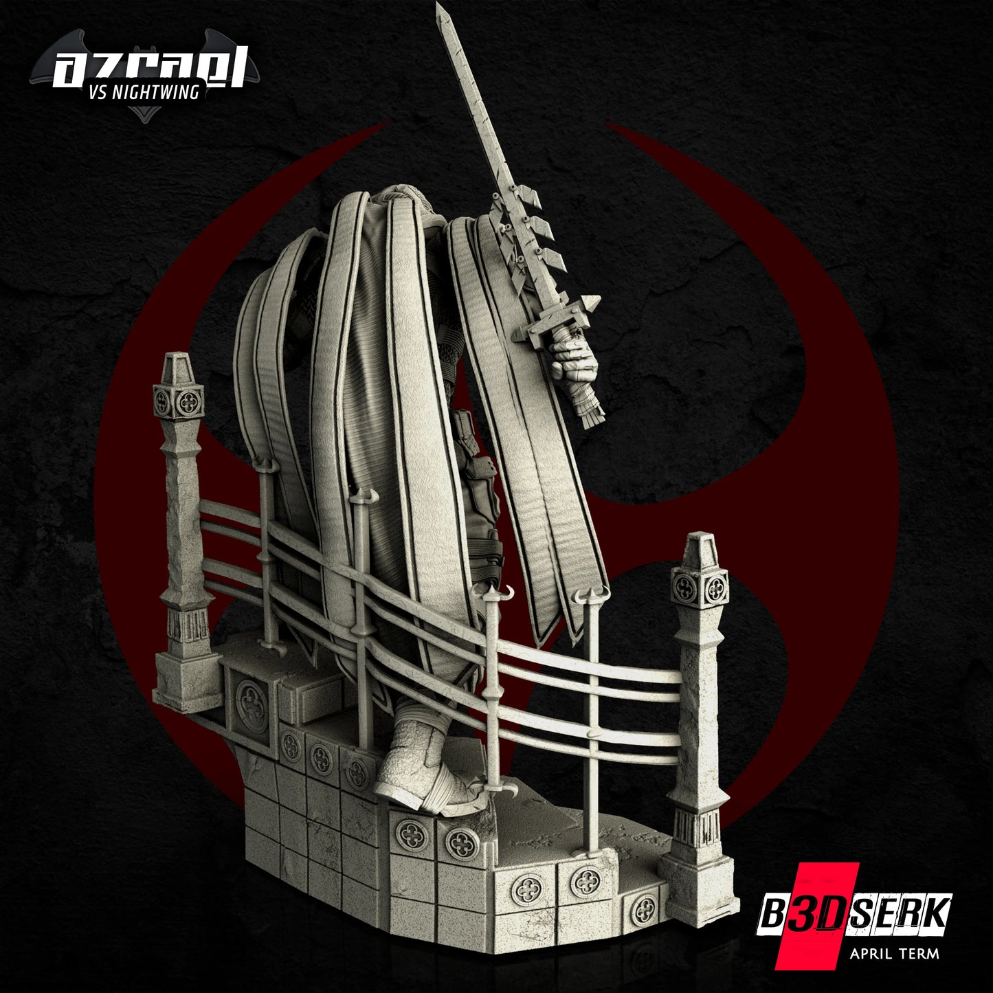 Azrael Sculpt - DC Universe - by B3Dserk Studion - Tabletop RPG Miniature - Roleplaying 3D Printed Fantasy Mini