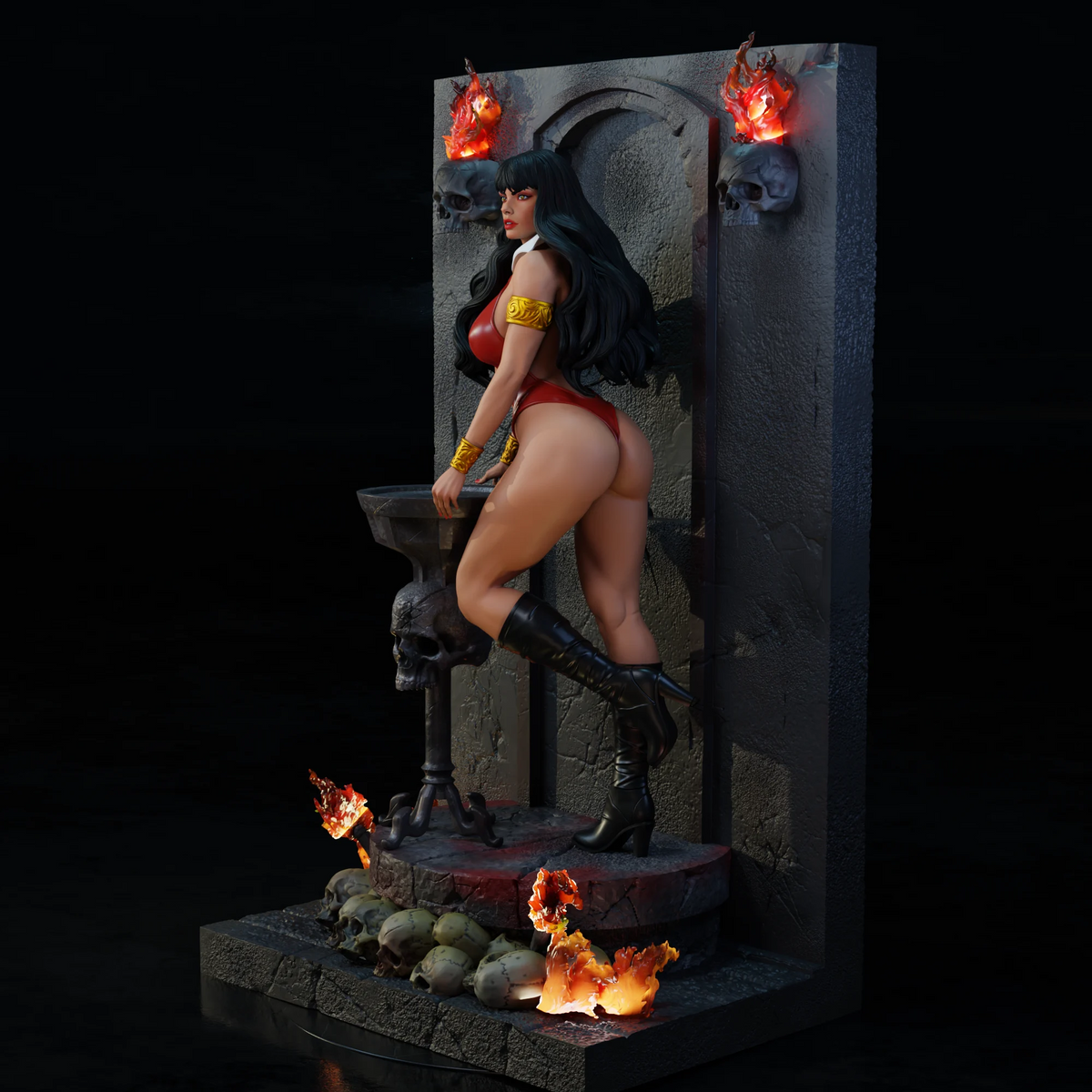 Vampirella Sexy Statue (75mm to 500mm) - Unassembled/Unpainted/3D Print