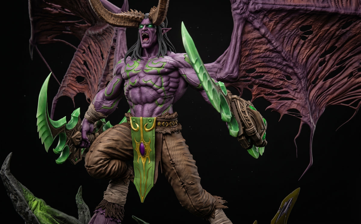 Illidan Stormrage Sculpture (75mm to 500mm) - Unassembled/Unpainted/3D Print