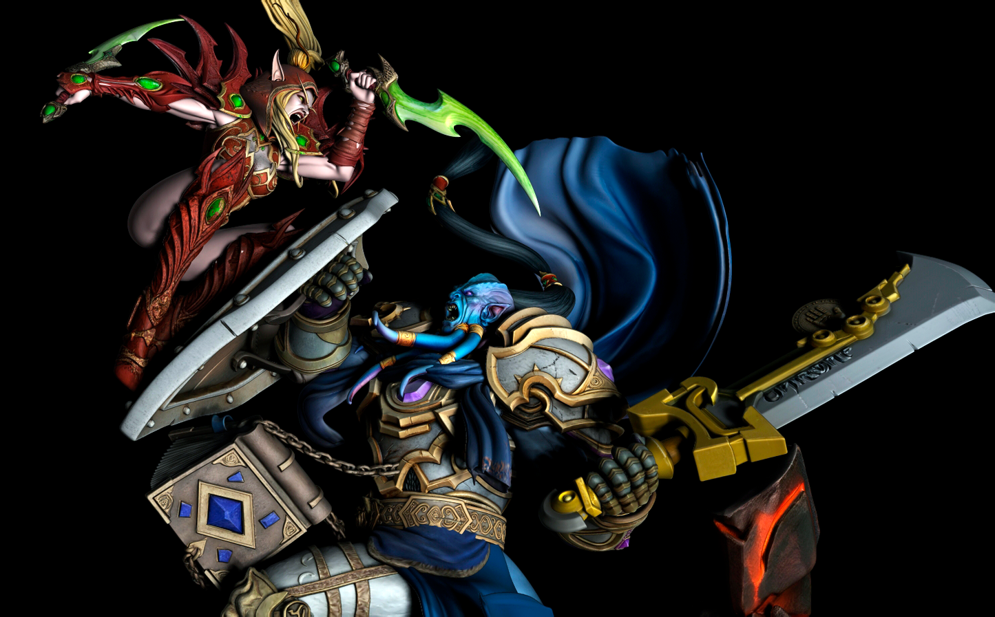 VINDICATOR MARAAD VS VALEERA SANGUINAR Diorama(75mm to 500mm) - Unassembled/Unpainted/3D Print