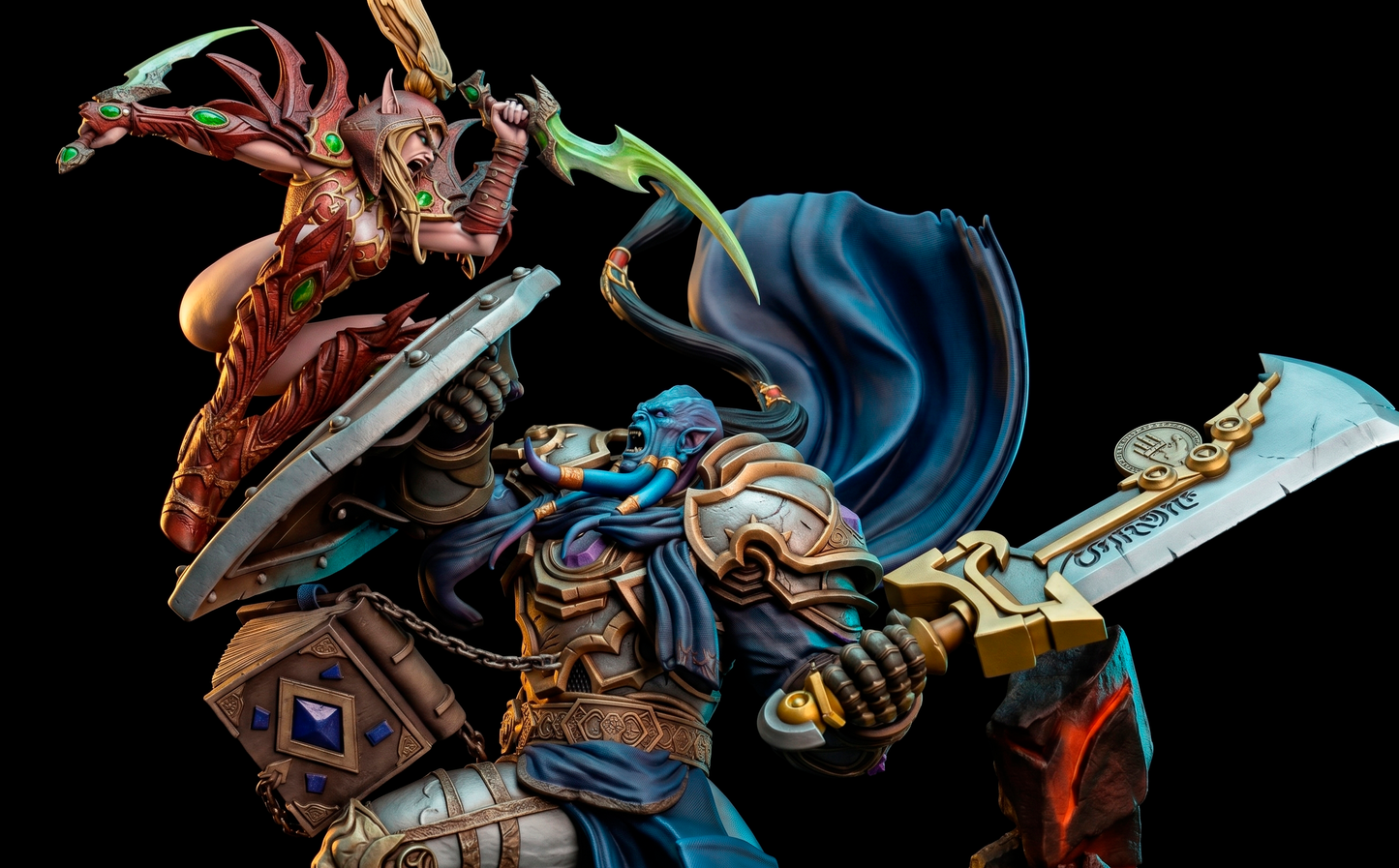 VINDICATOR MARAAD VS VALEERA SANGUINAR Diorama(75mm to 500mm) - Unassembled/Unpainted/3D Print