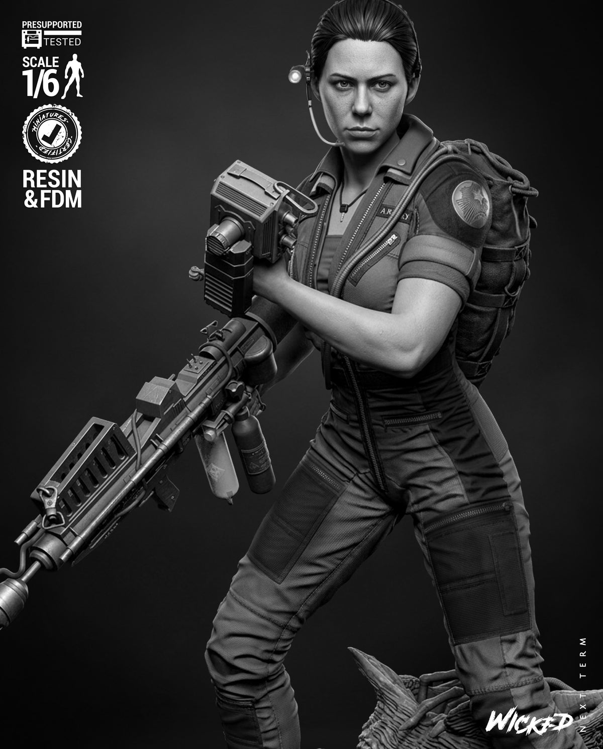 Amanda Ripley Alien: Isolation Sculpture (75mm to 500mm) - Unassembled/Unpainted/3D Print