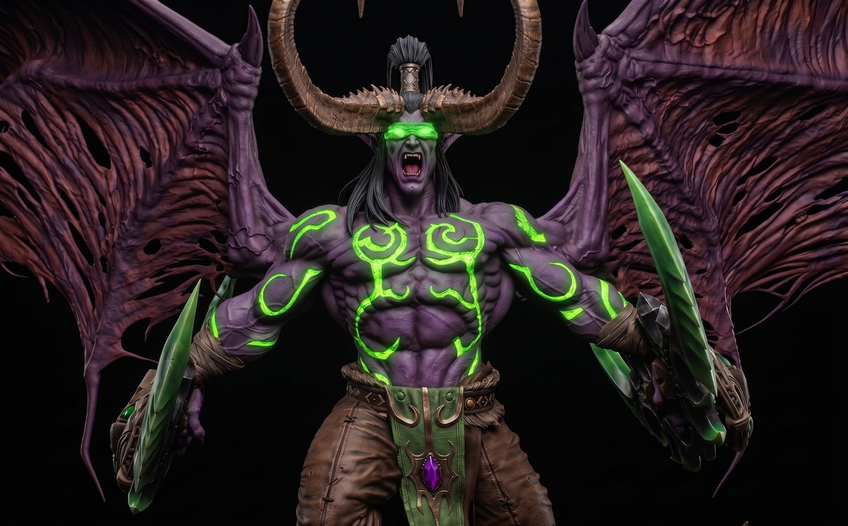 Illidan Stormrage Sculpture (75mm to 500mm) - Unassembled/Unpainted/3D Print