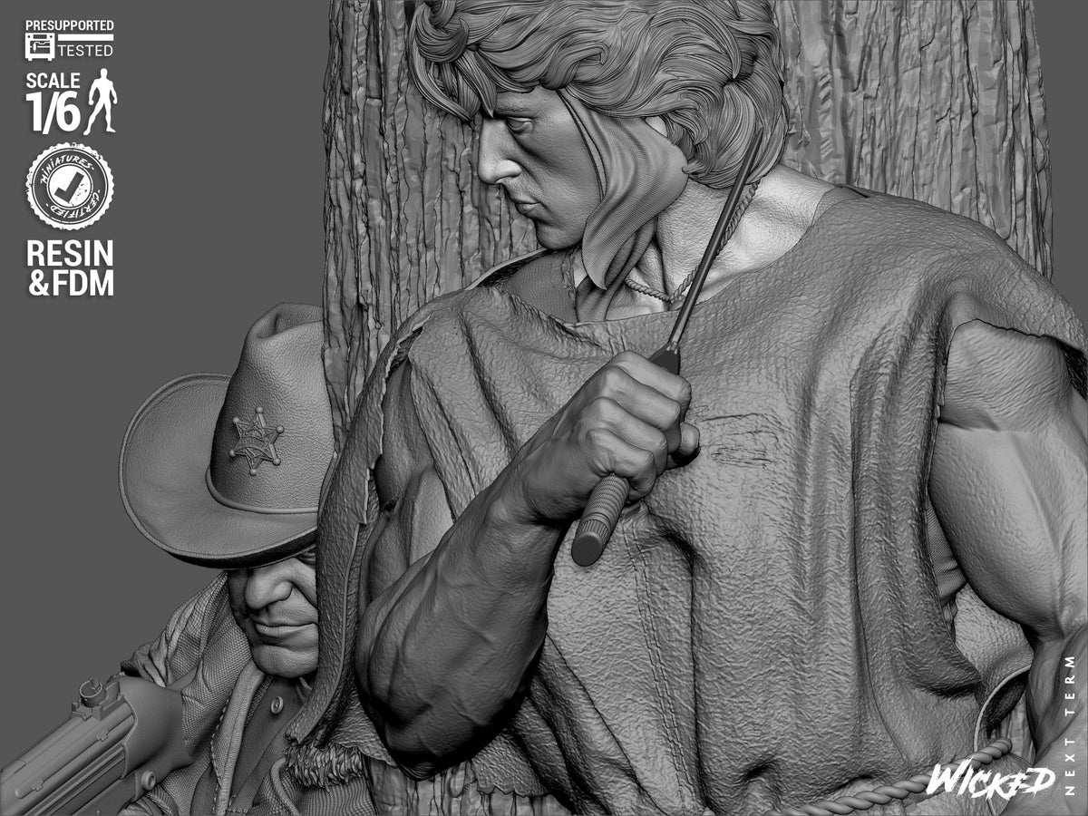 First Blood Diorama (75mm to 500mm) - Unassembled/Unpainted/3D Print