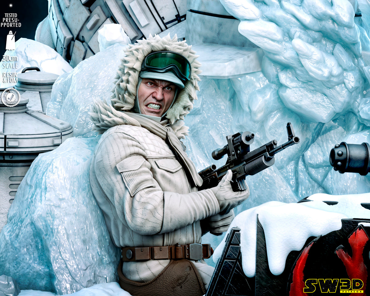 Battle of Hoth Diorama (75mm to 500mm) - Unassembled/Unpainted/3D Print