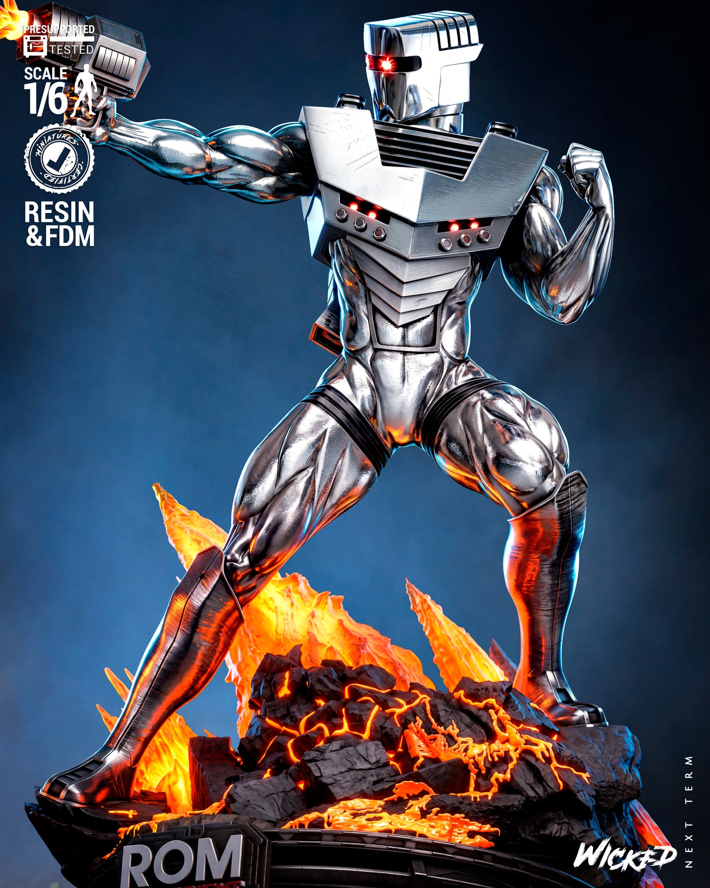 ROM Spaceknight Sculpture (75mm to 500mm) - Unassembled/Unpainted/3D Print