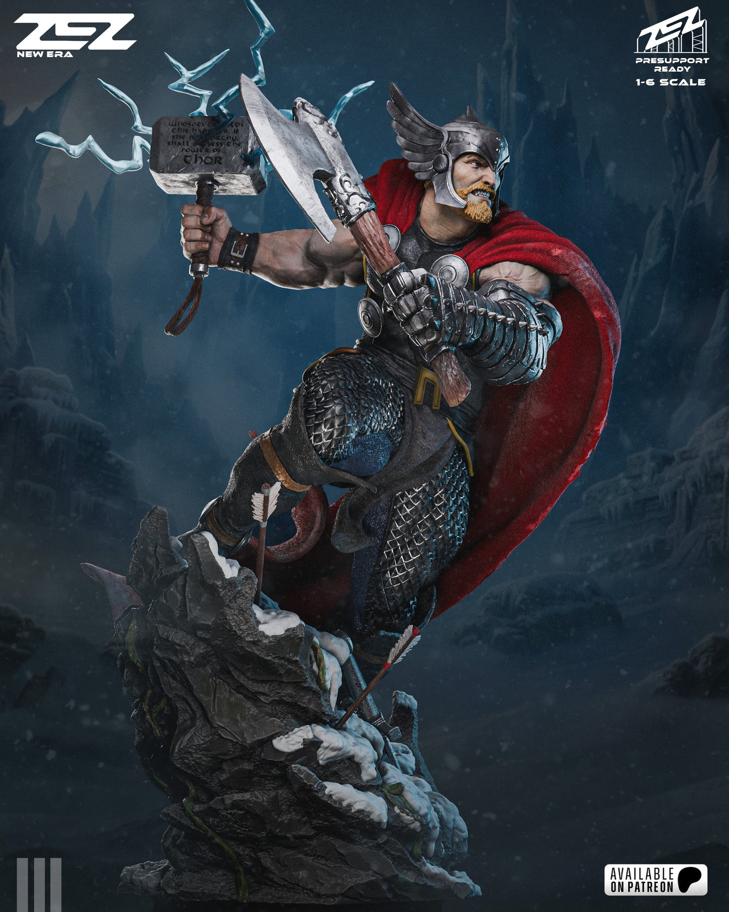 Thor Sculpture (75mm to 500mm) - Unassembled/Unpainted/3D Print