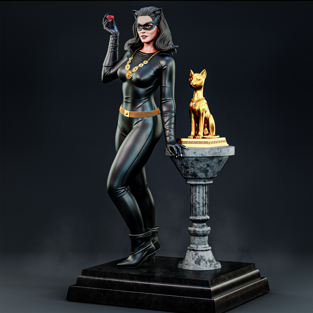 Julie Newmar Catwoman (75mm to 500mm) - Unassembled/Unpainted/3D Print