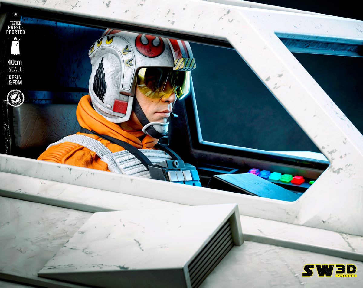 T-47 Snowspeeder Sculpture (75mm to 500mm) - Unassembled/Unpainted/3D Print