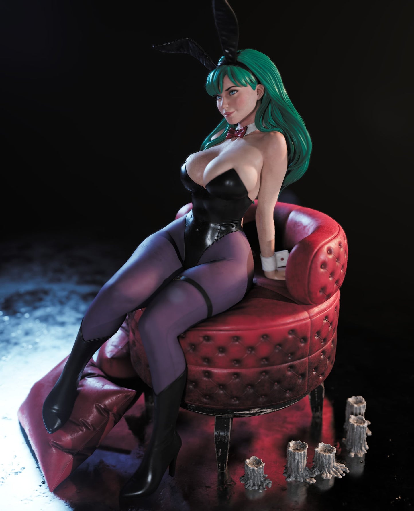 Bunny Girl Sculpture (75mm to 500mm) - Unassembled/Unpainted/3D Print