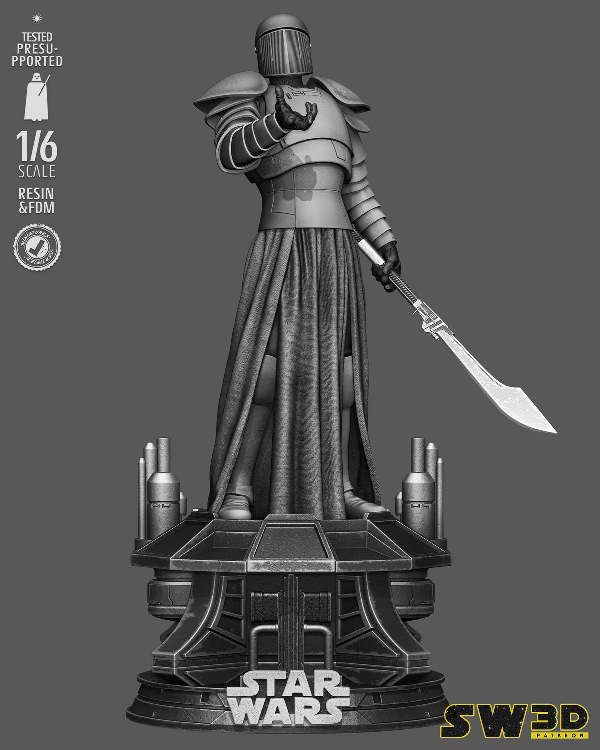 Praetorian Guard Sculpture (75mm to 500mm) - Unassembled/Unpainted/3D Print