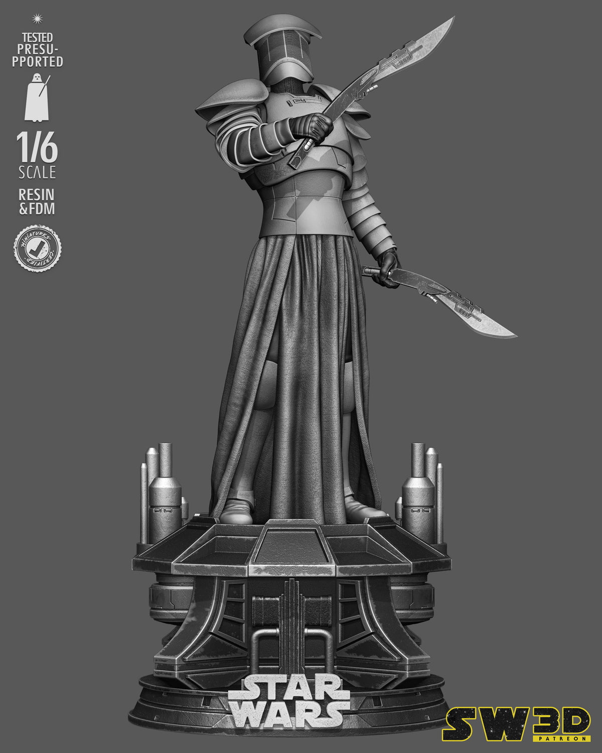 Praetorian Guard Sculpture (75mm to 500mm) - Unassembled/Unpainted/3D Print