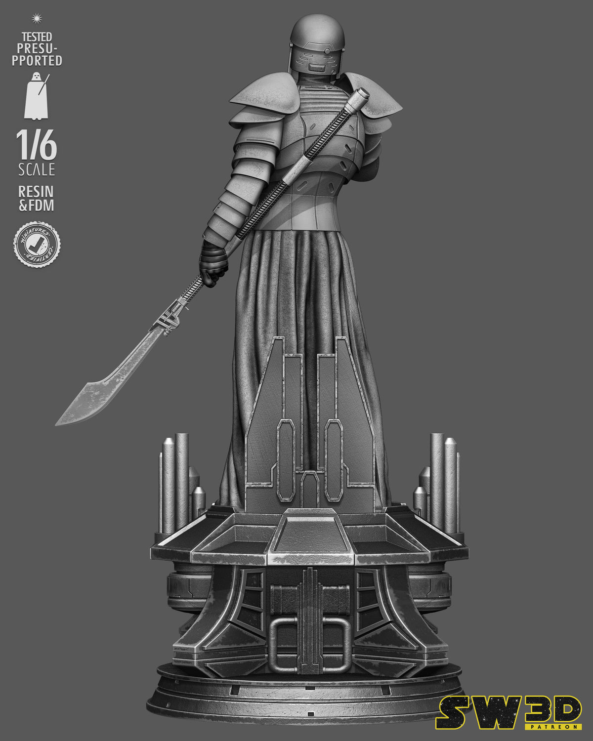 Praetorian Guard Sculpture (75mm to 500mm) - Unassembled/Unpainted/3D Print