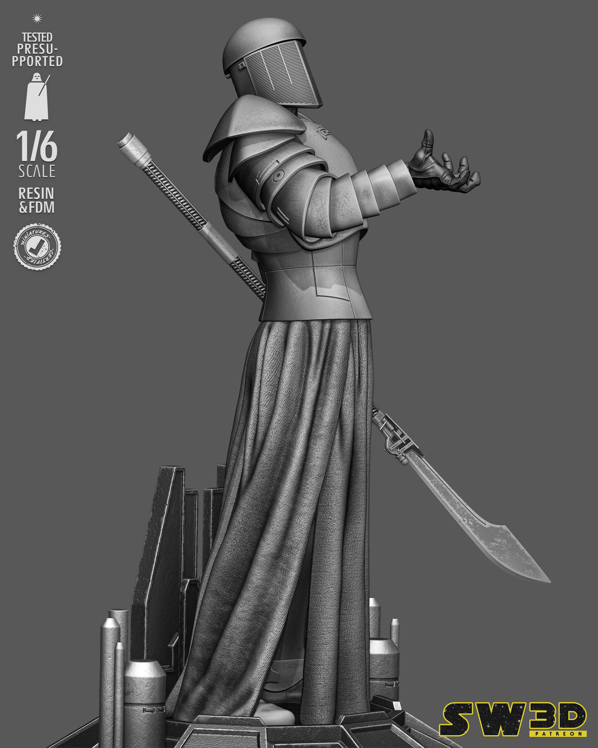 Praetorian Guard Sculpture (75mm to 500mm) - Unassembled/Unpainted/3D Print