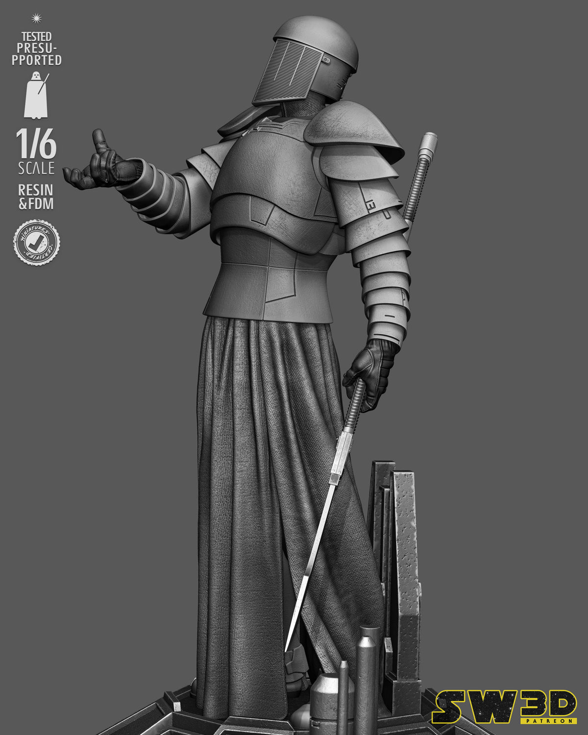 Praetorian Guard Sculpture (75mm to 500mm) - Unassembled/Unpainted/3D Print