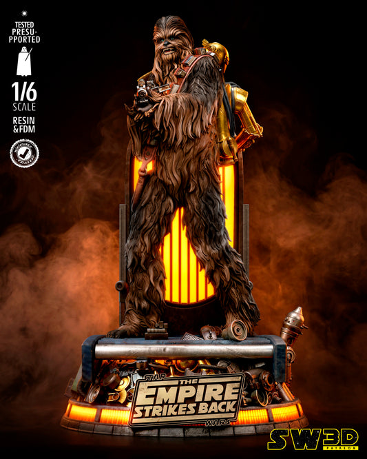 Chewbacca Sculpture (75mm to 500mm) - Unassembled/Unpainted/3D Print