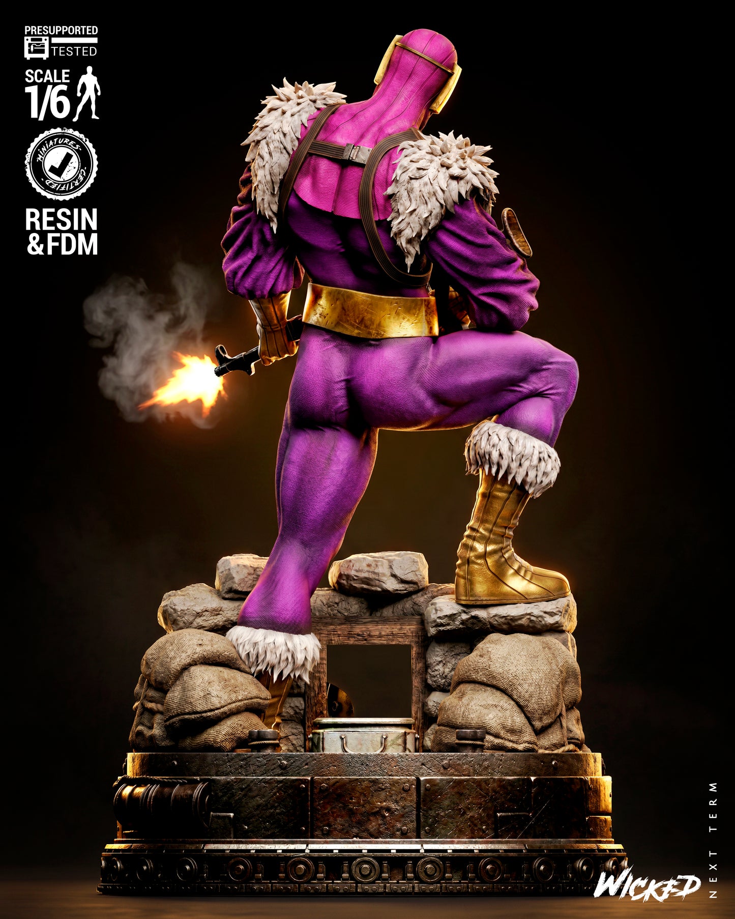 Baron Zemo Sculpture (75mm to 500mm) - Unassembled/Unpainted/3D Print